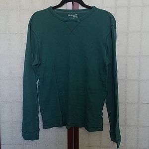 🎉HP🎉Old Navy Green long-sleeved waffle tee. Size M.